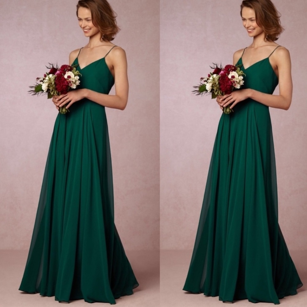BHLDN Jenny Yoo Inesse Maxi Dress in Forrest